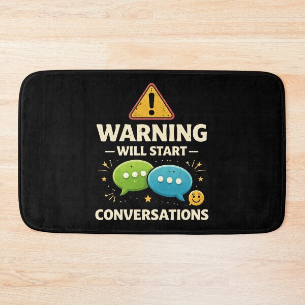 Item preview, Warning Will Start Conversations Funny Extrovert Humor Design designed and sold by Tropivaro.