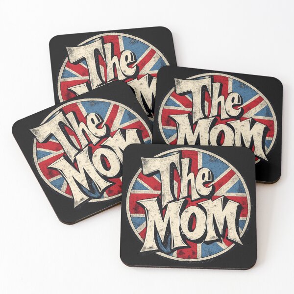 Item preview, The Mom Retro Shirt Design, Vintage British Rock Style Graphic, Union Jack Inspired Typography, Cool Trendy Mom Aesthetic designed and sold by SezzyDesigns.