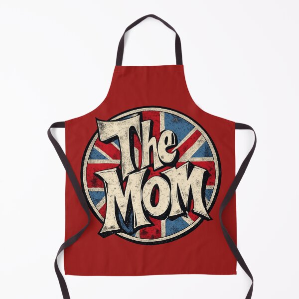 Item preview, The Mom Retro Shirt Design, Vintage British Rock Style Graphic, Union Jack Inspired Typography, Cool Trendy Mom Aesthetic designed and sold by SezzyDesigns.
