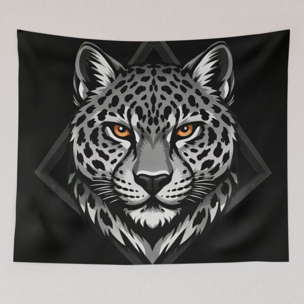 Item preview, Majestic Leopard Portrait with Striking Orange Eyes designed and sold by Prestige Parlor.