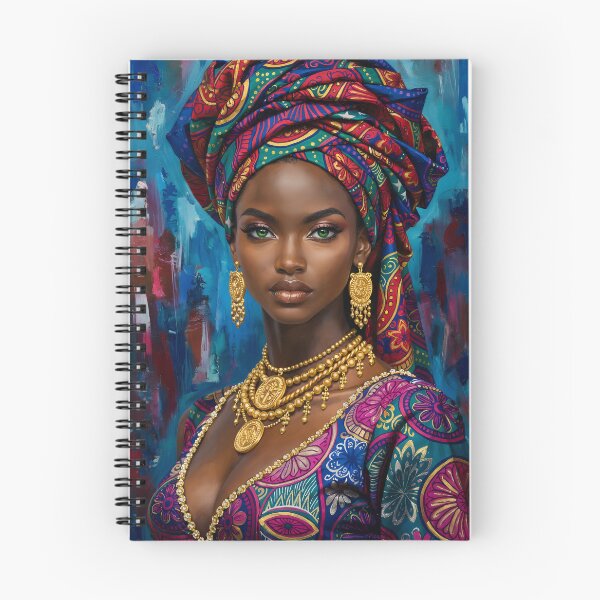 Item preview, Regal African Queen Portrait with Golden Jewelry designed and sold by spanev.