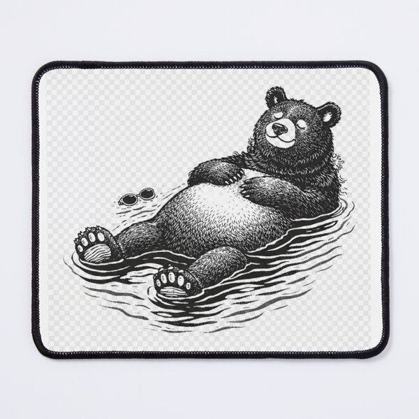 Item preview, Relaxing Bear Floating on Water designed and sold by Gezonde-Voeding.