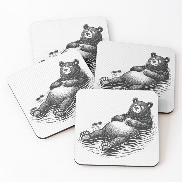 Item preview, Relaxing Bear Floating on Water designed and sold by Gezonde-Voeding.