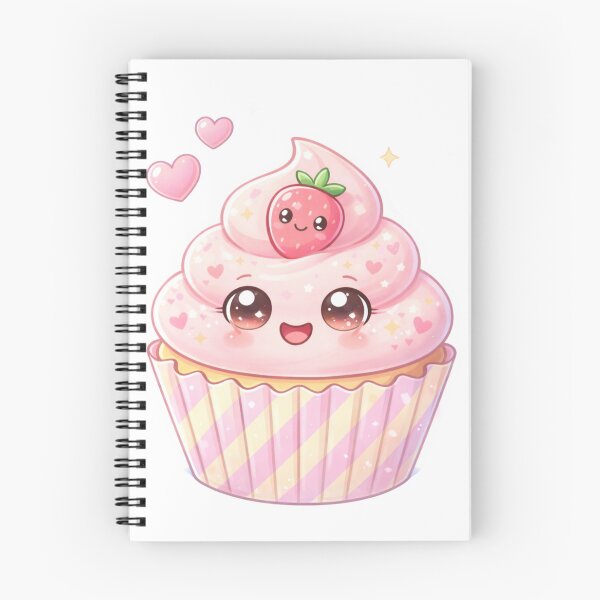 Item preview, Strawberry Kawaii Cupcake - Pastel Cute Dessert. designed and sold by Lylysun.
