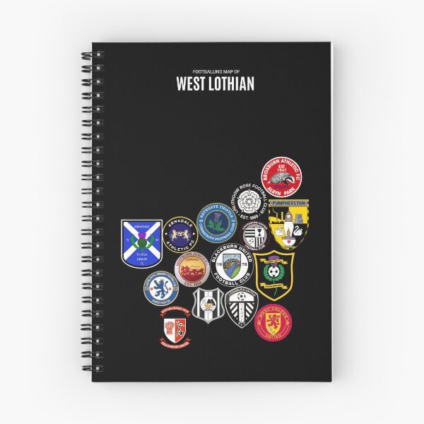 Item preview, Footballing Map of West Lothian designed and sold by Footy-Maps.