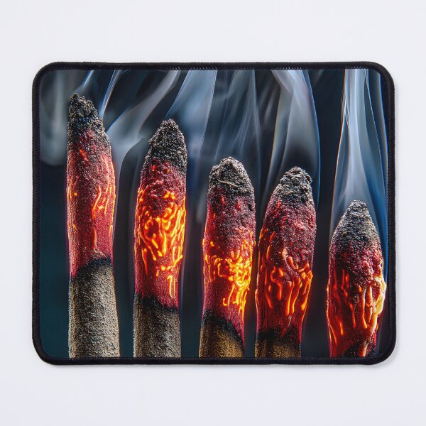 Item preview, Glowing Matchsticks with Spiraling Smoke Plumes designed and sold by Artessie.