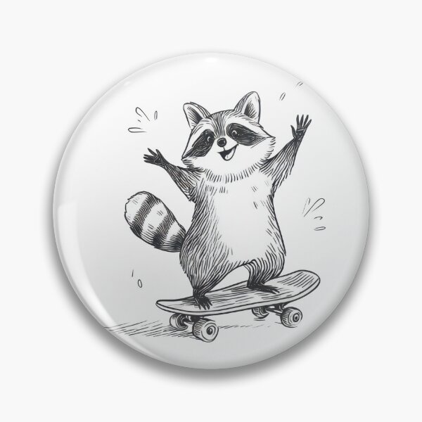 Item preview, Raccoon rides skateboard on street designed and sold by anytka.