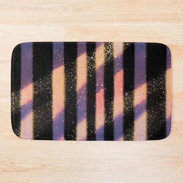 Item preview, Black Gold Glitter Blush Stripes designed and sold by bubblegoth.