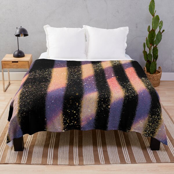 Item preview, Black Gold Glitter Blush Stripes designed and sold by bubblegoth.