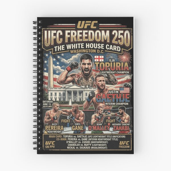 Item preview, UFC Freedom 250 White House Fight Card - Topuria vs. Gaethje & Pereira vs. Gane | America 250 Anniversary Commemorative designed and sold by FarDesign.