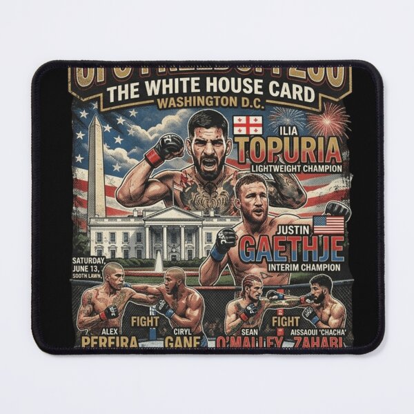 Item preview, UFC Freedom 250 White House Fight Card - Topuria vs. Gaethje & Pereira vs. Gane | America 250 Anniversary Commemorative designed and sold by FarDesign.