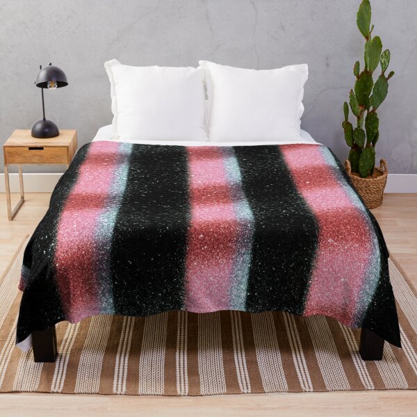 Item preview, Pink Black Glitter Stripe Pattern designed and sold by bubblegoth.