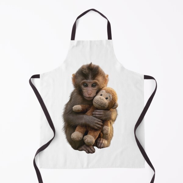 Item preview, Cute Baby Monkey Hugging Plush Toy – Viral Monkey Meme Photography designed and sold by Orbit Ink.