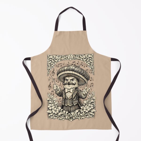 Item preview, Vintage Mushroom Conductor - Classical Symphony Etching designed and sold by Rawecz Studio.