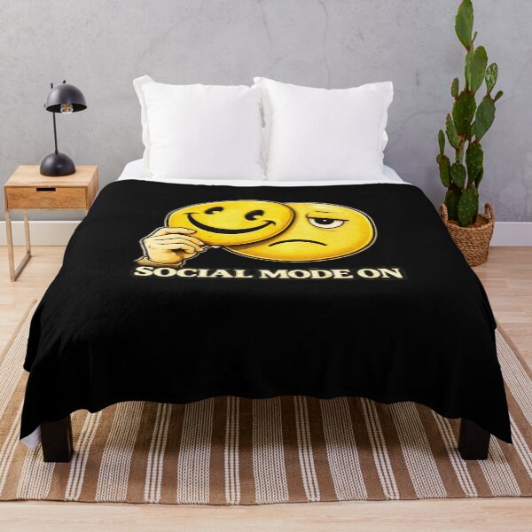 Item preview, Social Mode On Introvert Meme Fake Smile Funny Social Battery designed and sold by VibeOffline Studio.