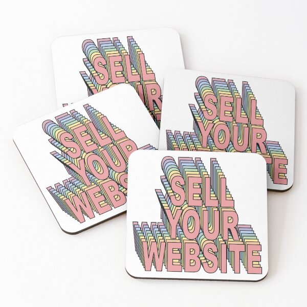 Item preview, Retro Pastel Stacked Sell Your Website - 70s Aesthetic Tech Entrepreneur designed and sold by Aesthetic Crew.