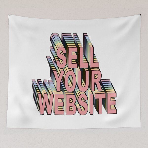 Item preview, Retro Pastel Stacked Sell Your Website - 70s Aesthetic Tech Entrepreneur designed and sold by Aesthetic Crew.