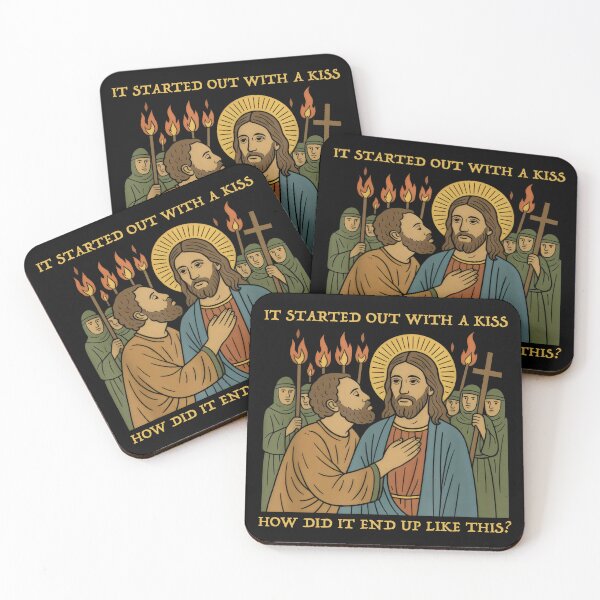 Item preview, It Was Only a Kiss - Jesus & Judas Parody Quote designed and sold by fusedtees.