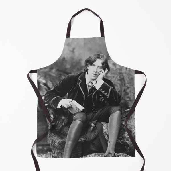 Item preview, Vintage portrait of Oscar Wilde black and white photograph poster art print designed and sold by Astrid Arkhangelsky.