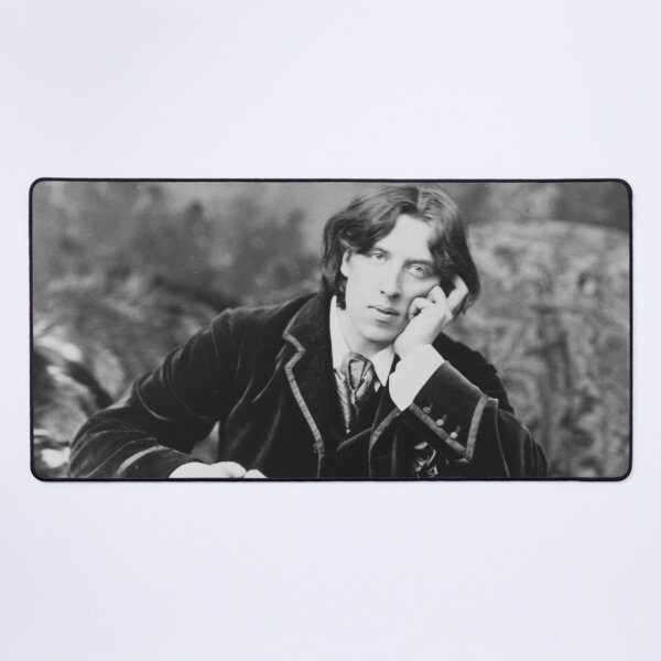 Item preview, Vintage portrait of Oscar Wilde black and white photograph poster art print designed and sold by Astrid Arkhangelsky.
