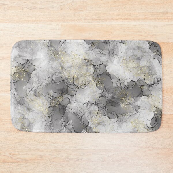Item preview, Black alcoholic ink with gold glitter designed and sold by limuliru.