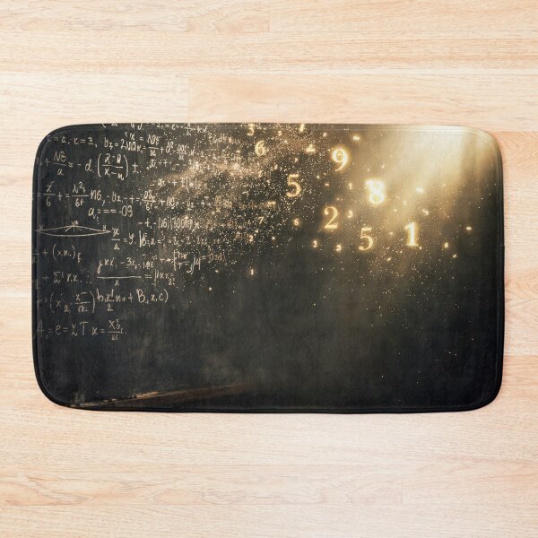 Item preview, Glowing Math Equations Chalkboard Floating Numbers Art designed and sold by Cine8.
