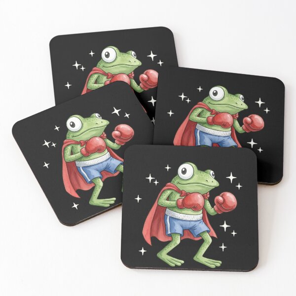 Artikelvorschau, Lustiger Boxfrosch-Superheld, niedlicher Aquarell-Froschliebhaber entworfen und verkauft von haitrieuic96.