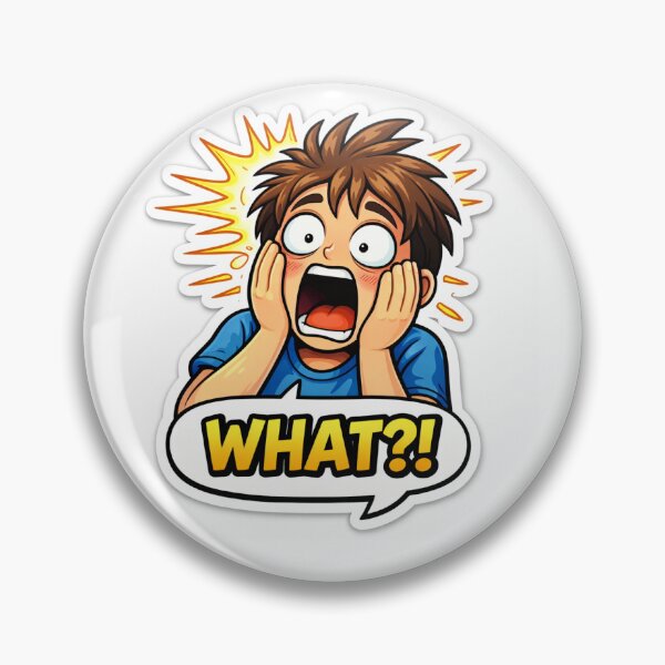 Item preview, WHAT?! Shock Reaction Meme Sticker designed and sold by IntroInk.