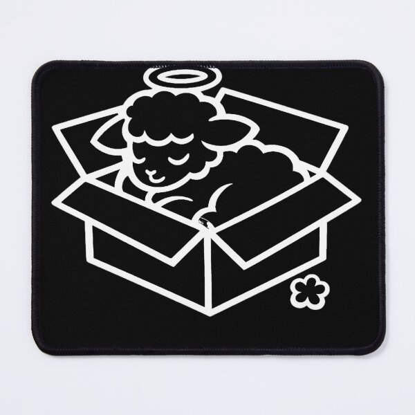 Item preview, Minimalist design of a stylized lamb inside a box (negative ver) designed and sold by Moonshroomarts.