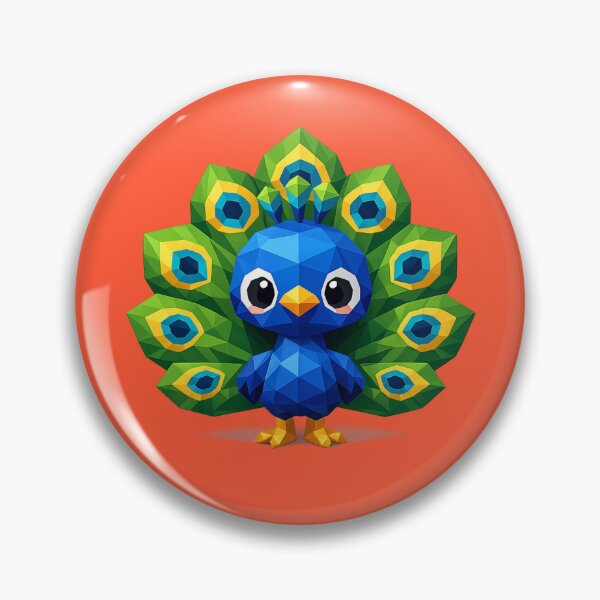 Item preview, Cute Low Poly Geometric Peacock Illustration designed and sold by AndreBarnard.