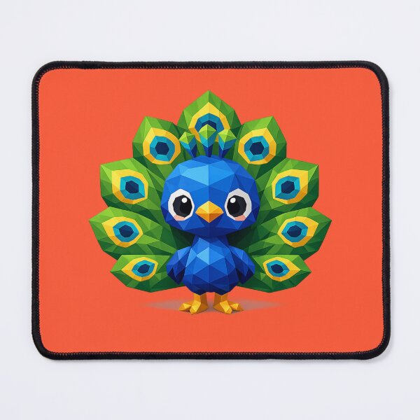 Item preview, Cute Low Poly Geometric Peacock Illustration designed and sold by AndreBarnard.