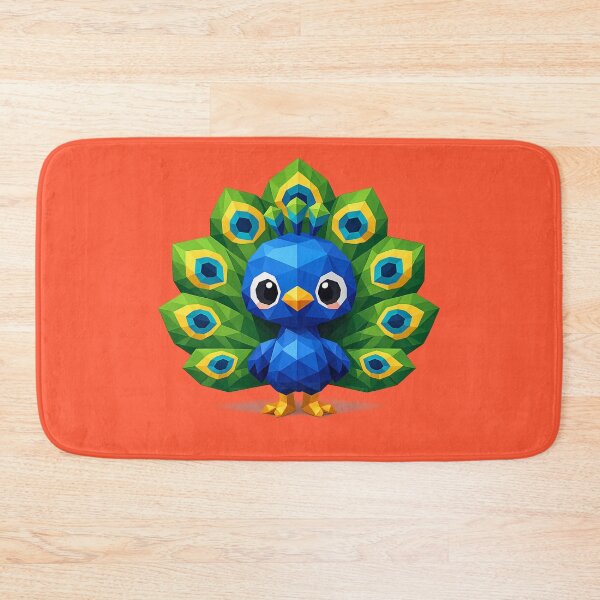 Item preview, Cute Low Poly Geometric Peacock Illustration designed and sold by AndreBarnard.