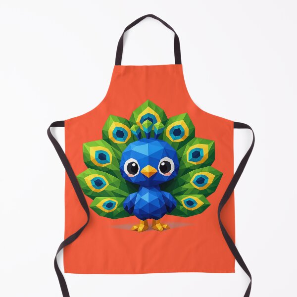 Item preview, Cute Low Poly Geometric Peacock Illustration designed and sold by AndreBarnard.