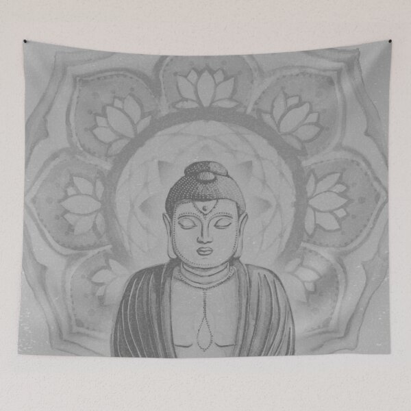 Item preview, Buddha Padma Watercolor - Fog + Slate designed and sold by Irene Estelle.