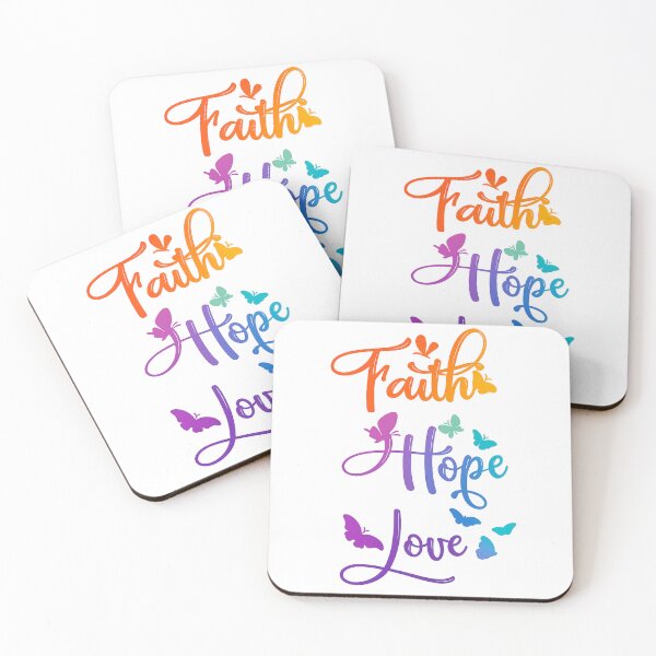Item preview, Faith Hope Love Butterfly Positive Quote designed and sold by Gezonde-Voeding.