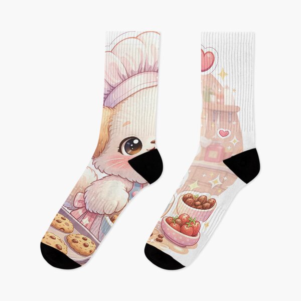Item preview, Kawaii Puppy Baking Chocolate Chip Cookies – Cute Pastel Bakery Dog Chef Sticker designed and sold by Furfolkz.