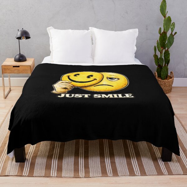 Item preview, Just Smile Fake Smile Meme Sarcastic Smiley Dark Humor designed and sold by VibeOffline Studio.