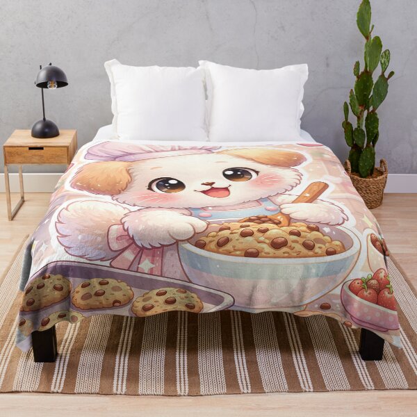 Item preview, Kawaii Puppy Baking Chocolate Chip Cookies – Cute Pastel Bakery Dog Chef Sticker designed and sold by Furfolkz.