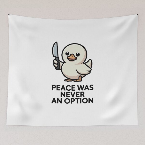 Item preview, Cute Angry Duck With Knife Gen Z Humor Sticker designed and sold by Mr-wow.