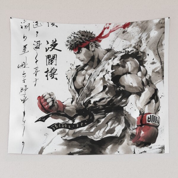 Item preview, Ryu Sumi-e  designed and sold by AnimeArsenalPrints.