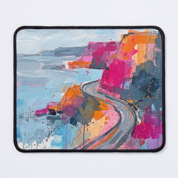 Item preview, Abstract Antrim Coast Road – Colourful Northern Ireland Seascape Art designed and sold by Printpix.