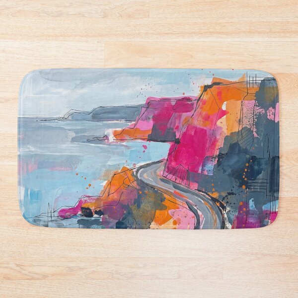 Item preview, Abstract Antrim Coast Road – Colourful Northern Ireland Seascape Art designed and sold by Printpix.