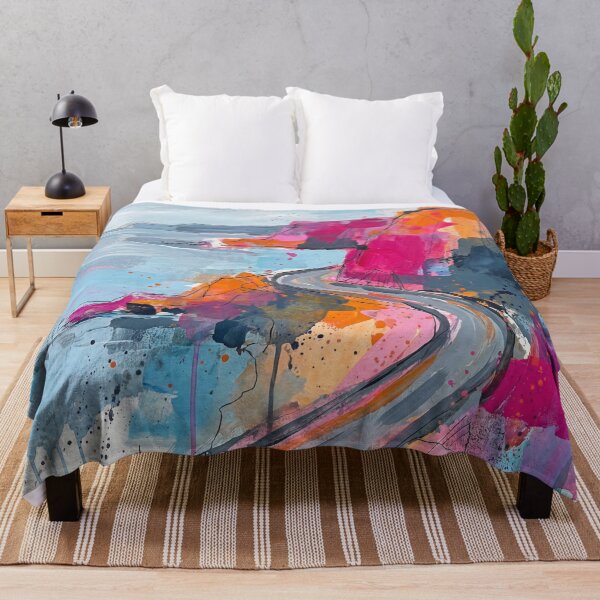 Item preview, Abstract Antrim Coast Road – Colourful Northern Ireland Seascape Art designed and sold by Printpix.