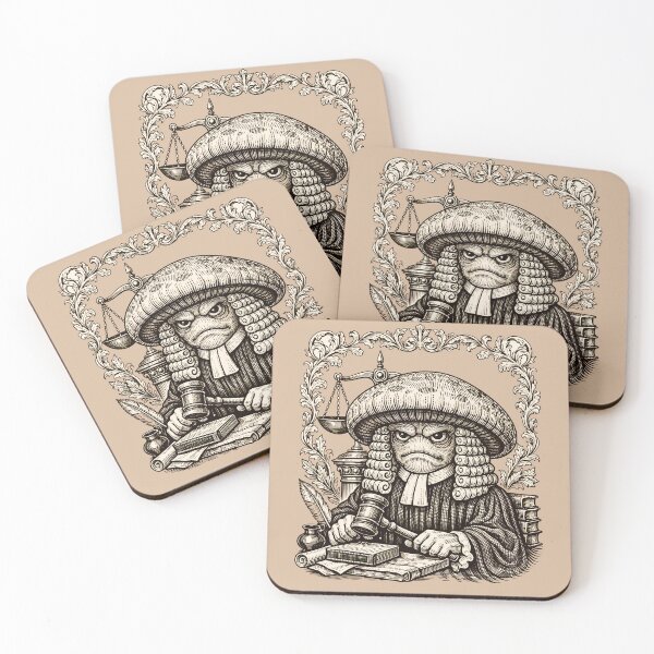 Item preview, The Honorable Judge Mushroom - Vintage Law & Justice Art designed and sold by Rawecz Studio.