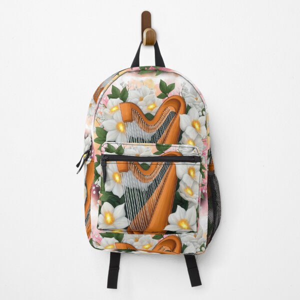 Item preview, Floral Celtic Harp | Botanical Music Illustration designed and sold by ChenEngEng.