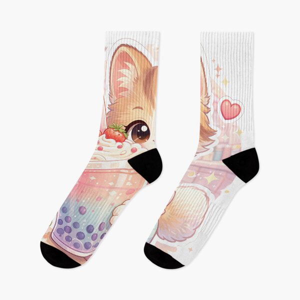 Item preview, Kawaii Kitten Strawberry Bubble Tea – Cute Pastel Boba Cat Dessert Sticker designed and sold by Furfolkz.