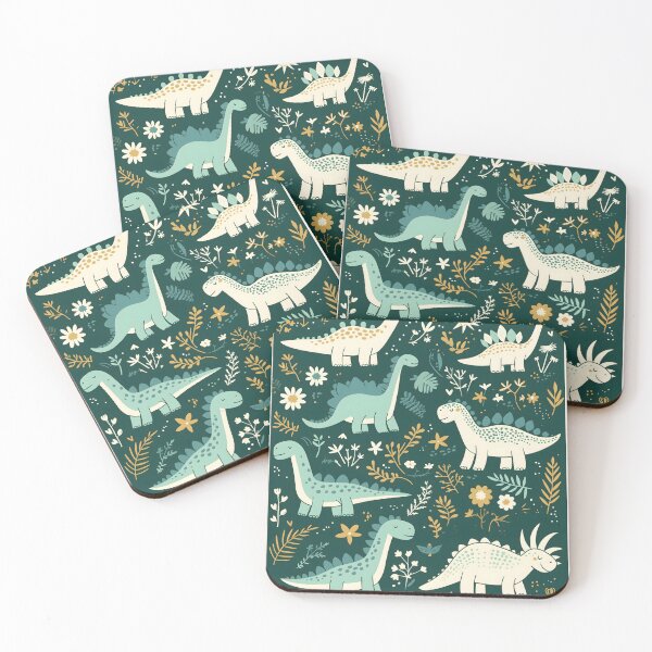 Item preview, Floral Dinosaurs Pattern designed and sold by xiao xuans.