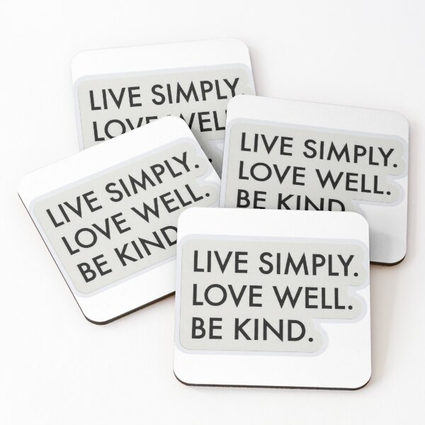Item preview, Live Simply Love Well Be Kind Quote | Minimalist Motivational Typography designed and sold by NikieesCreation.