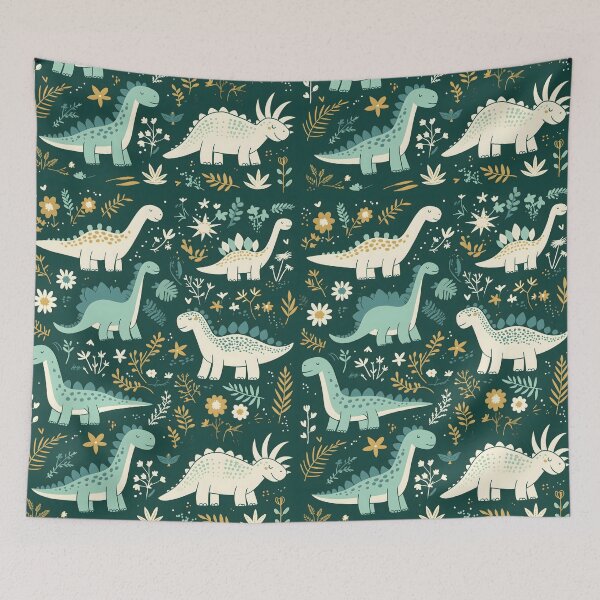 Item preview, Floral Dinosaurs Pattern designed and sold by xiao xuans.