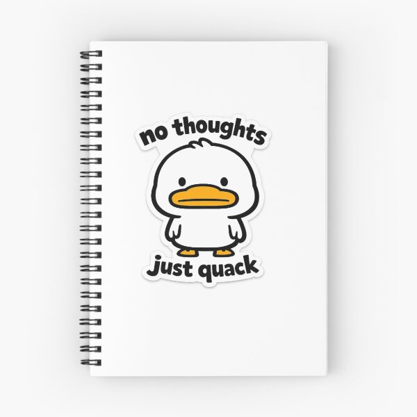 Item preview, No Thoughts Just Quack Cute Duck Sticker designed and sold by MyCreatureArt.
